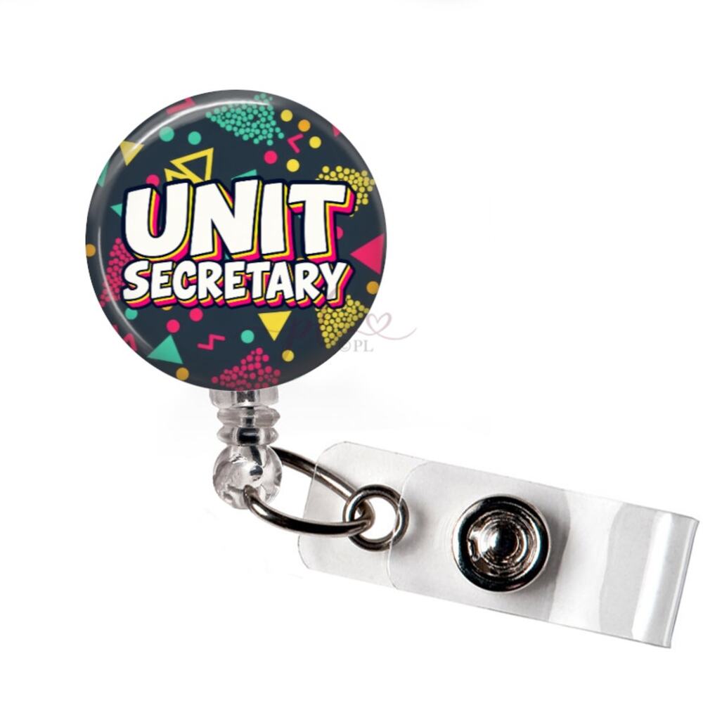 Unit Secretary Badge Reel Hospital HUC Health Unit Coordinator ID Holder Gift